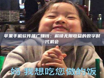 湖北苹果手机软件推广赚钱：解锁无限收益的数字时代机会